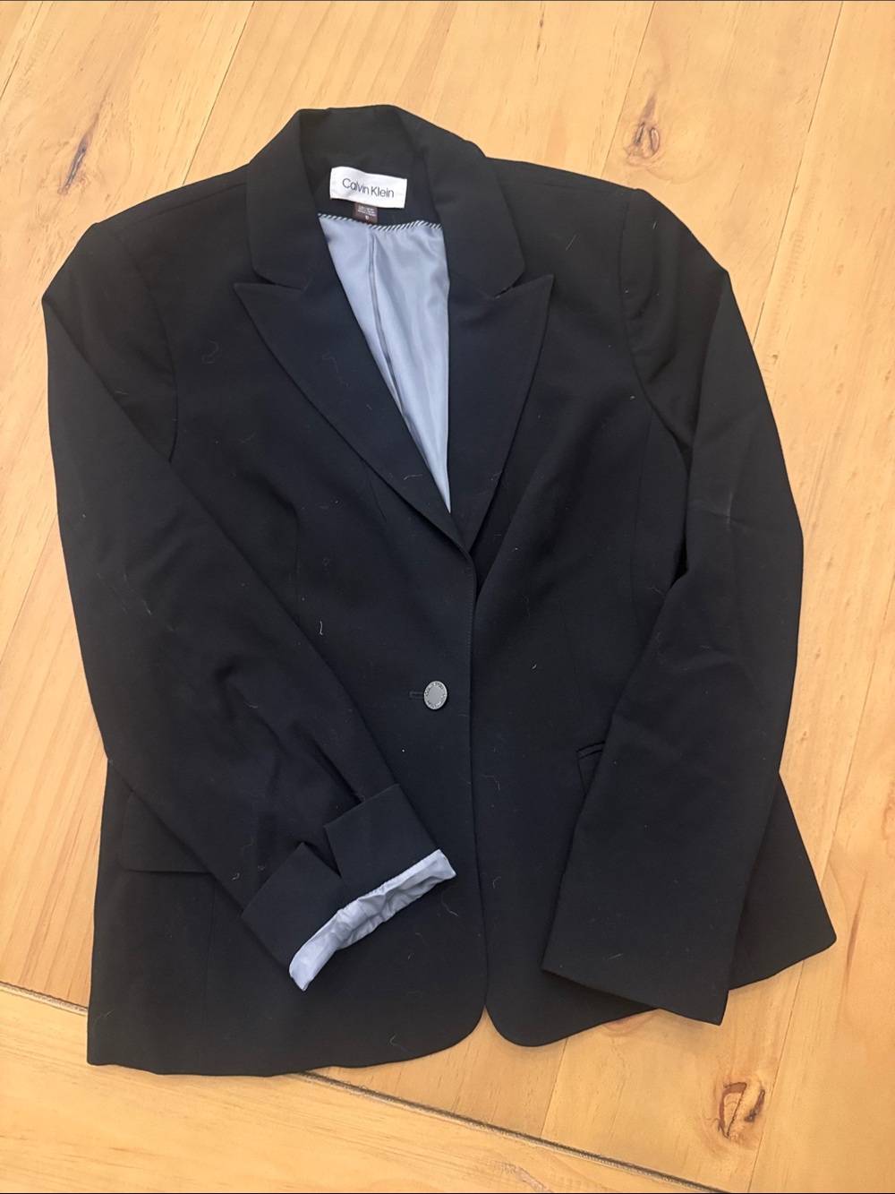 Calvin Klein Black Women's Single-Button Blazer